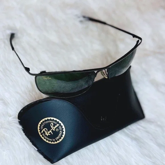 Vintage Ray-Ban B&L Olympian W0646 Black Metal Frame Sunglasses with Case - Picture 5 of 8